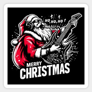 Santa Claus Playing Guitar Magnet